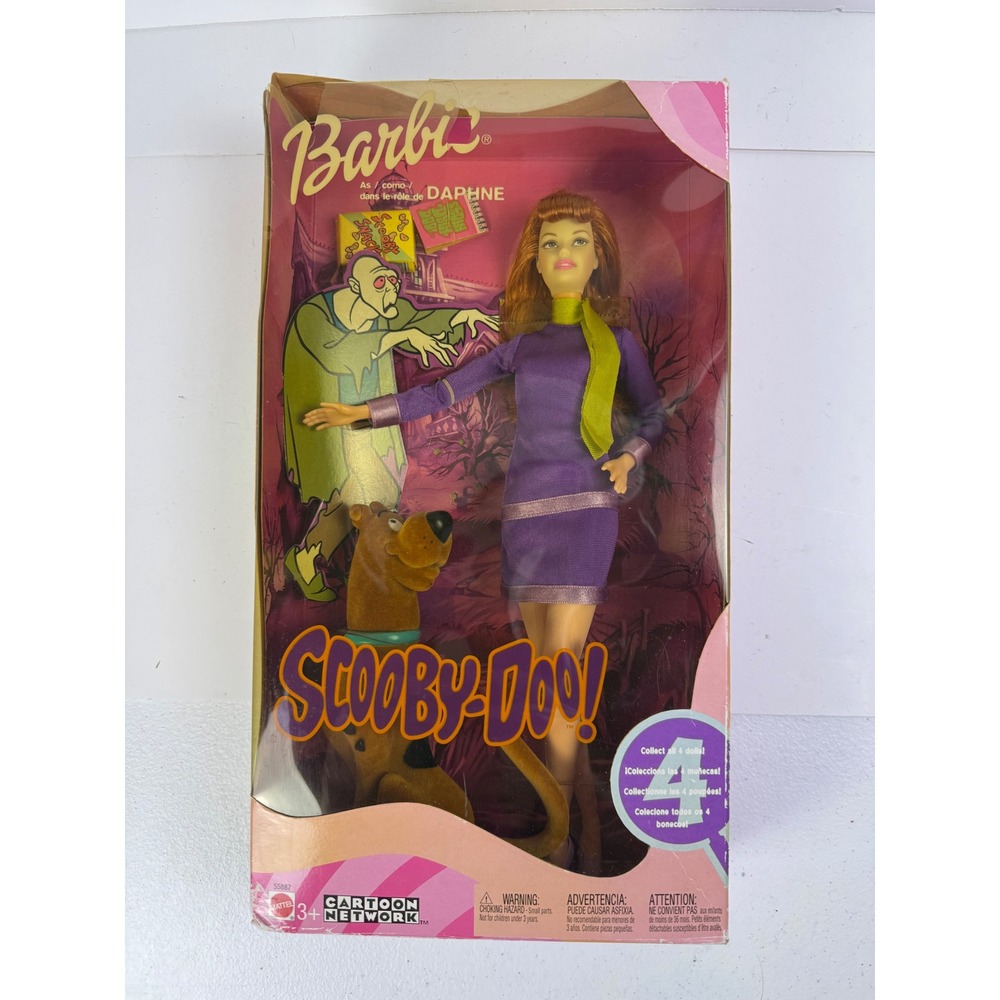 Barbie as Daphne Scooby-Doo Doll Mattel 55887 2002 New in Box with Scooby Figure